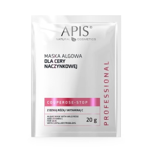 Apis Professional Maska algowa dla cery naczynkowej z dziką różą i wit. C Couperose-Stop 20g