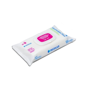 Medilab Mediwipes Plus - Alkoholowe chusteczki do dezynfekcji powierzchni flow-pack 48 szt.