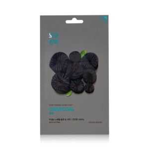 Holika Holika Pure Essence Mask Sheet Charcoal - Maska w płachcie z węglem aktywnym do skóry tłustej i problematycznej 1szt. 