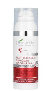 Bielenda Professional Post Treatment Care Wysoka ochrona krem do twarzy SPF50+ & PA++ 50ml
