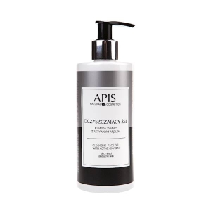 Apis Professional Oczyszczający Żel do Mycia Twarzy z Aktywnym Węglem 300ml