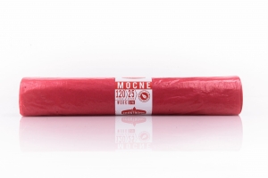 Worki na odpady czerwone 120l LDPE 25szt.