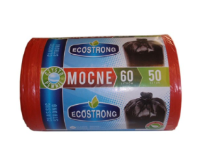 Worki na odpady czerwone 60l LDPE 50szt.