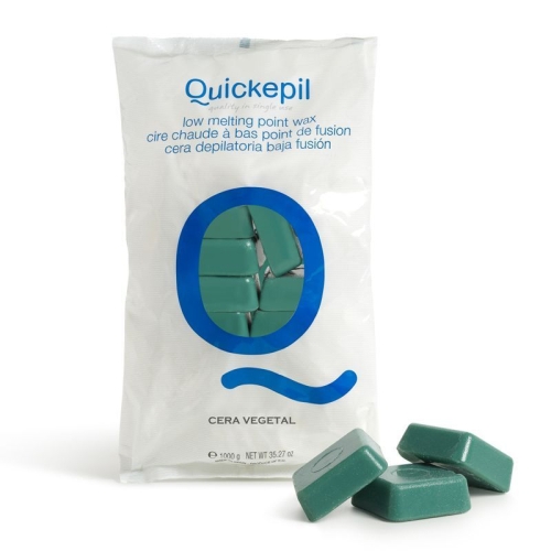 Quickepil Wosk twardy bezpaskowy do depilacji VEGETAL 1kg - Zielony.jpg